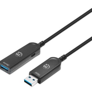Cavo Ottico Attivo USB 3.2 Gen 2 SuperSpeed+ Active Optical Cable USB A M/F 30m MANHATTAN