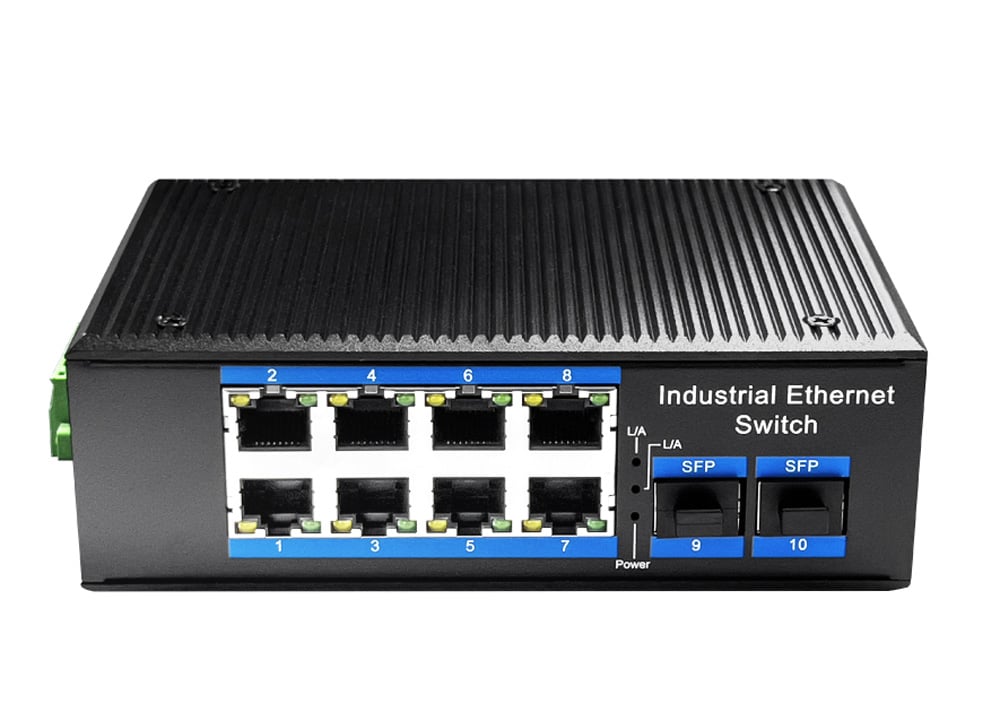 Switch Industriale Gigabit 8 Porte con 2 slot SFP, IG1008S2 CUDY