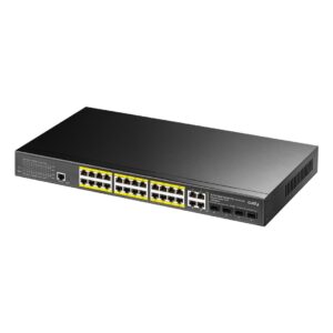 Switch Gigabit PoE+ a 24 porte con 4 porte Gigabit Combo, GS2028PS4 CUDY