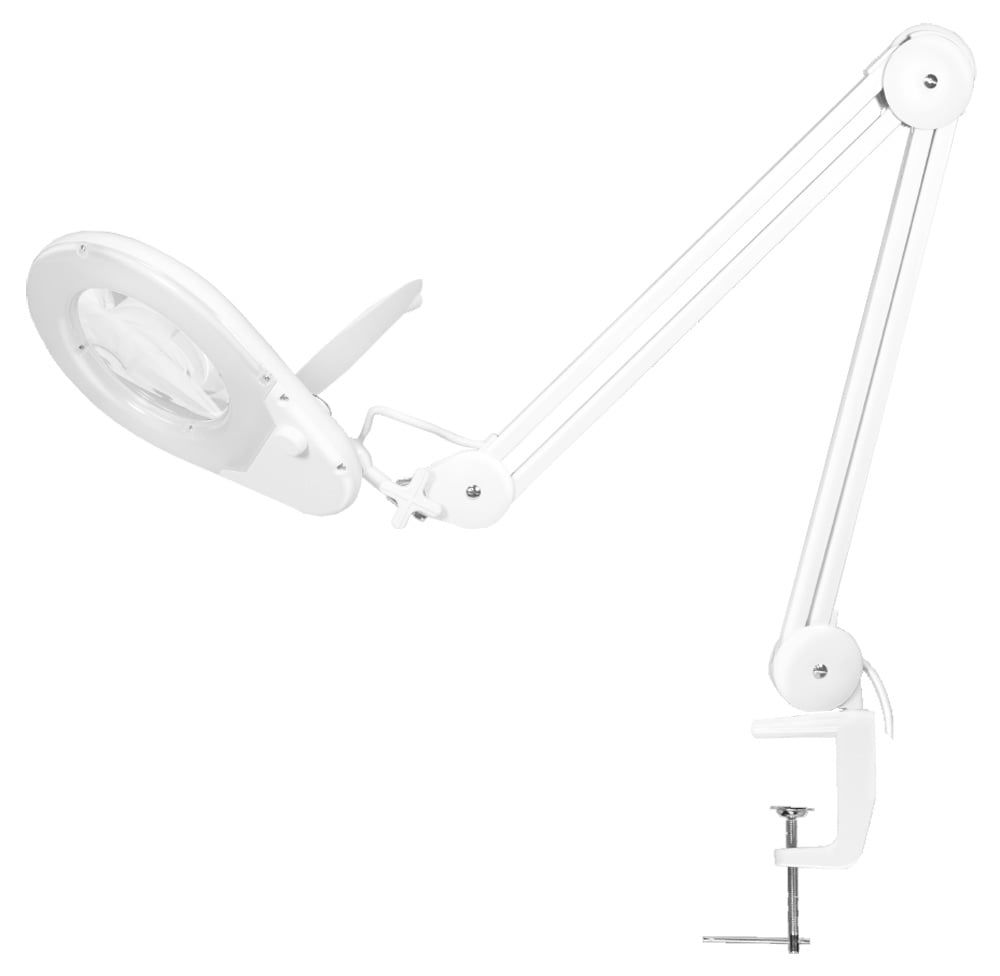 Lampada LED con Lente d'ingrandimento a 5 Diottrie Attacco a Morsetto LOGILINK