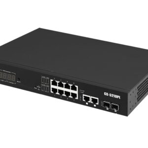 Smart Switch Web a Lungo Raggio 12 porte Gigabit PoE+ VLAN con 2 porte Gigabit RJ45 e 2 porte SFP, GS-5210PL EDIMAX