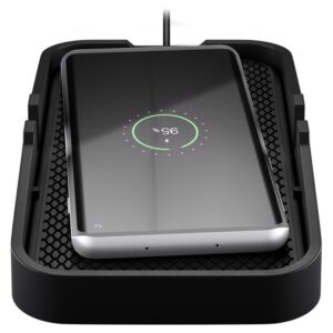Caricatore Smartphone Qi Wireless da Auto 15W Silicone Nero GOOBAY
