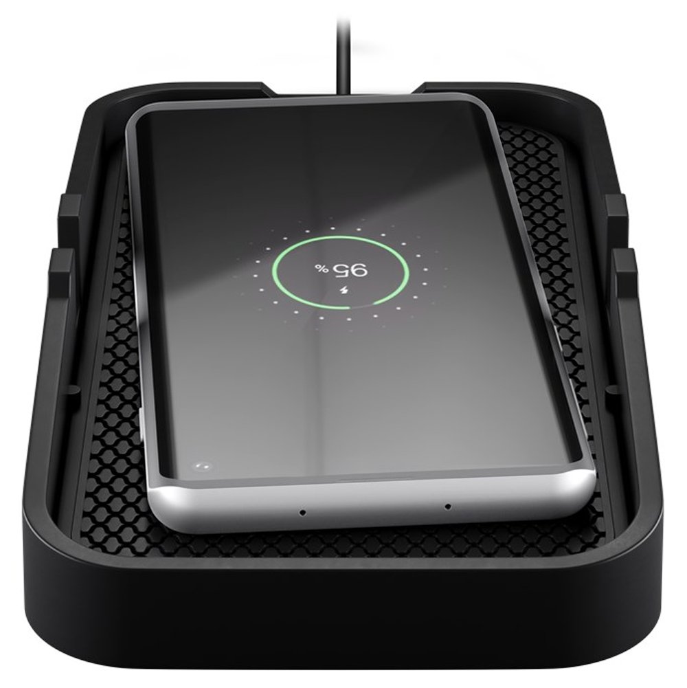 Caricatore Smartphone Qi Wireless da Auto 15W Silicone Nero GOOBAY
