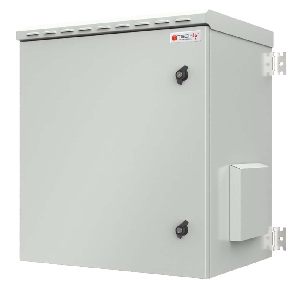 Armadio Rack 19'' a Parete 12U Grigio IP55 Porta Cieca prof. 450 mm TECHLY PROFESSIONAL