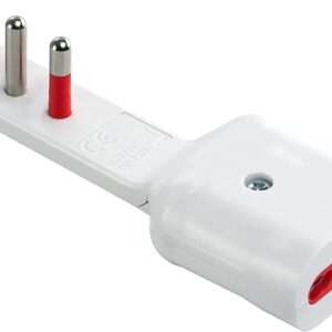 Adattatore Salvaspazio Extra Flat Spina e Presa Italiana 16A 2P+T Angolata Bianco ROSI