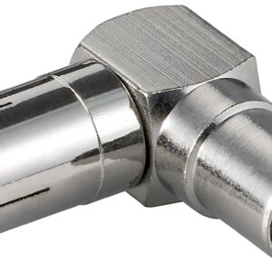 Adattatore Angolare Coassiale Maschio 90&deg; a Femmina GOOBAY