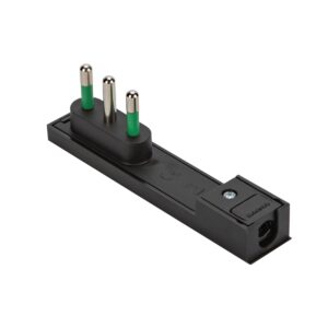 Spina Italiana 16A 2P+T Salvaspazio Super Sottile Smontabile Angolata Nero FME