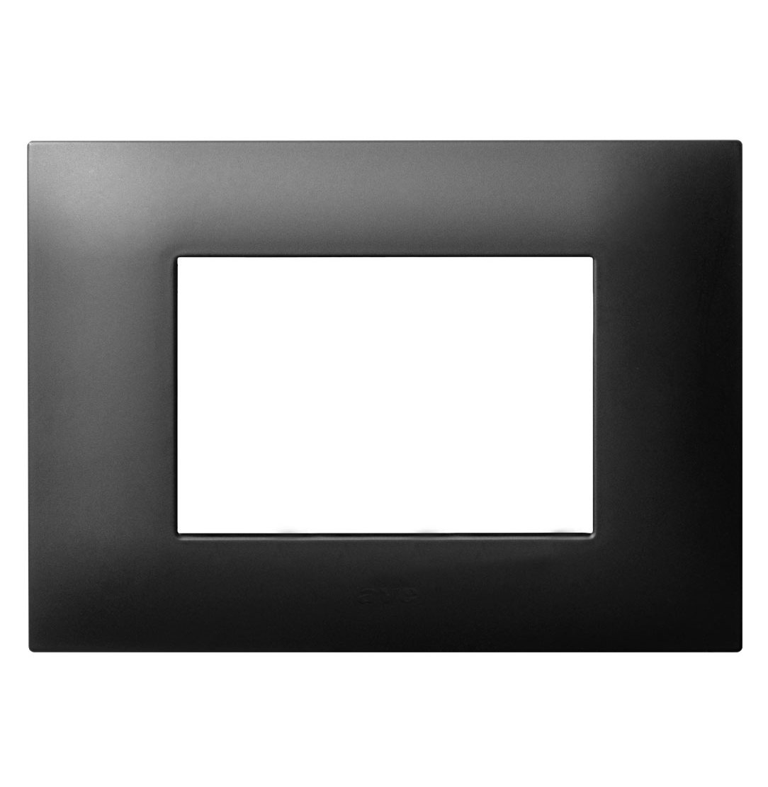 Placca Serie YOUNG 44 per Scatola Rettangolare 3 Moduli Grigio AVE