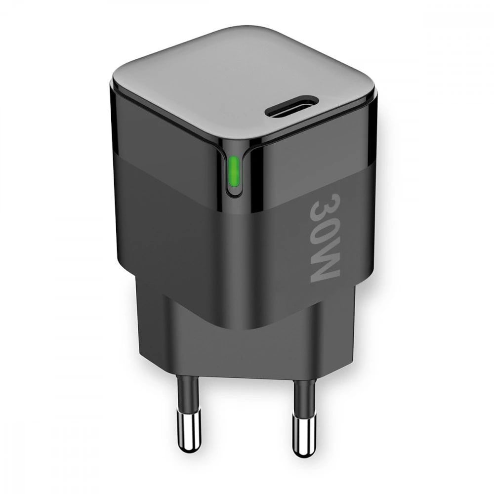 Caricabatterie GaN USB-C™ Power Delivery 30W Ricarica Rapida Nero FONTASTIC