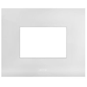 Placca Serie Smart44 in Metallo 3 Moduli Bianco Opaco AVE