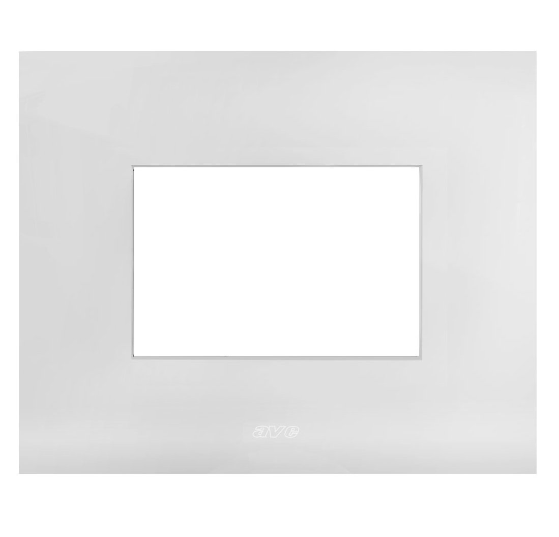 Placca Serie Smart44 in Metallo 3 Moduli Bianco Opaco AVE