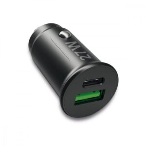 Caricatore da Auto USB A e USB-C&trade; 27 Watt PD Power Delivery Fast Charge 3 3A Nero FONTASTIC