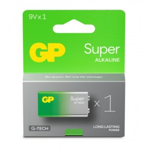 Blister 1 Batteria 9V Super Alcalina 9V: 1604A/6LF22 GP BATTERIES