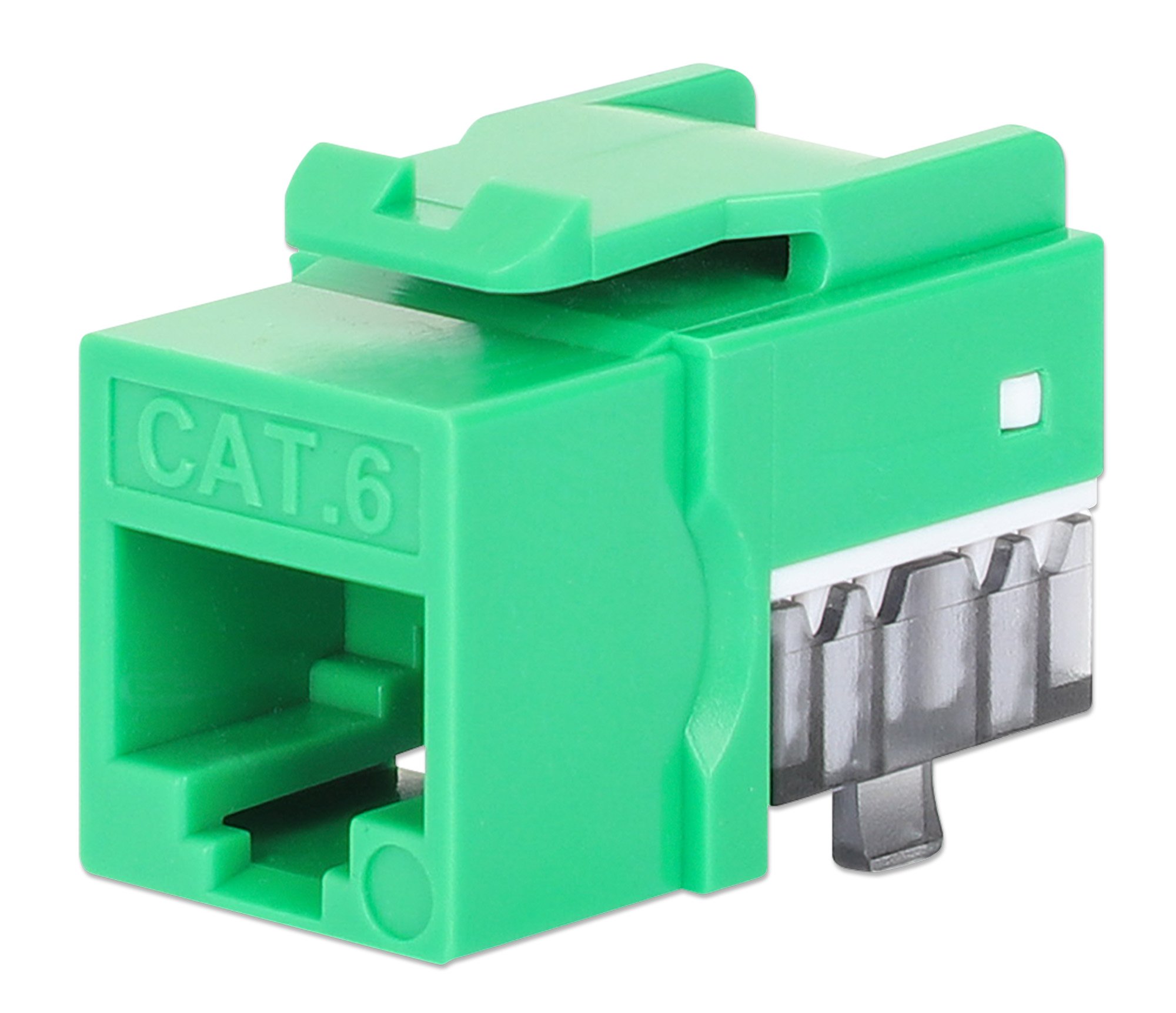 Frutto Keystone Slim Cat.6 per Cavo Rigido con Supporto Punch-Down 25 pz Verde INTELLINET