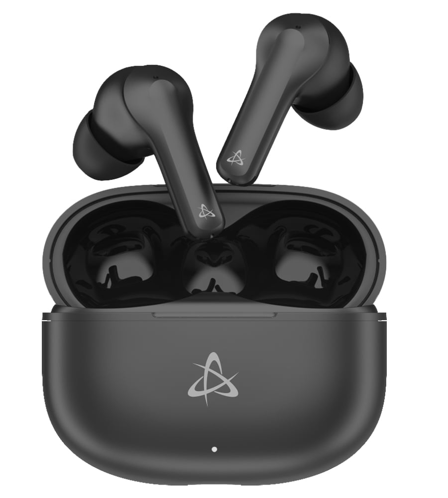 Auricolari Wireless BT v5.3 Cancellazione del Rumore con Custodia di Ricarica 2 in 1 Nero SBOX