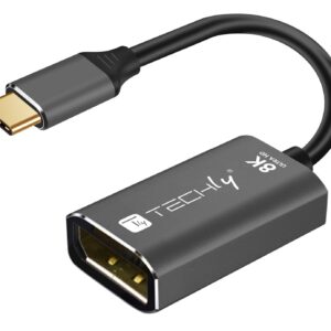 Adattatore USB-C&trade; 3.2 a Displayport 1.4 8K@60Hz 15 cm TECHLY
