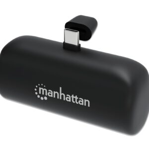 Power Bank PD 5000 mAh con Presa USB-C&trade; Integrata 20W Nero MANHATTAN