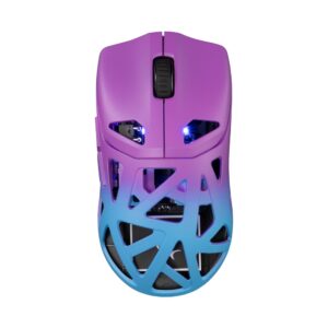 Mouse Ottico Wireless Gaming 24000 Dpi Retroilluminazione DPI LED Blu Viola, DAGONET-BLP WHITE SHARK