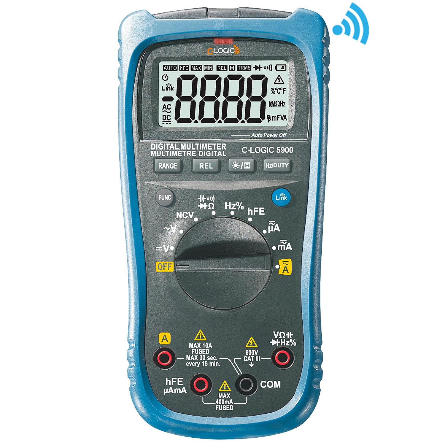 Multimetro Digitale con Connessione Bluetooth 4000 Counts CLOGIC5900CBINT C-LOGIC - immagine 2