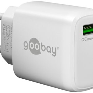 Caricabatterie Ricarica Rapida USB QC 3.0 (18 W) Bianco GOOBAY