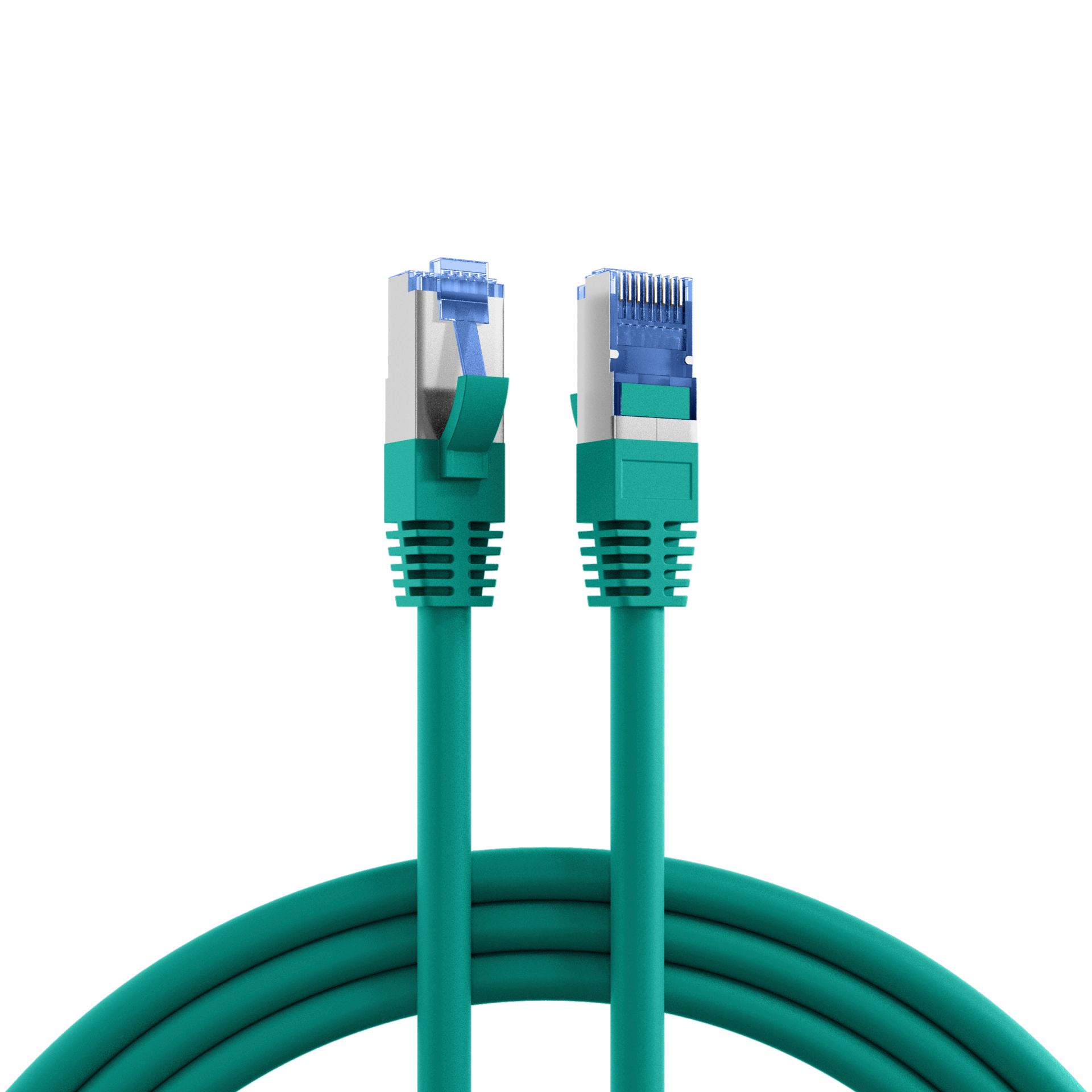 Cavo di Rete Patch in Rame Cat.6A S/FTP TPE Cat.7 Ultraflex Verde 0,15m OEM
