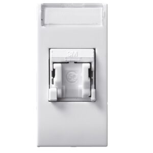 Domus S44 Presa RJ45 Cat.5E UTP Connettore 3M con Tappo Bianco Lucido AVE