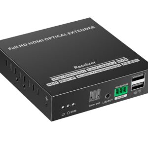 Ricevitore per Extender Ottico KVM HDMI Over IP Full HD Non Compresso fino a 40Km TECHLY NP