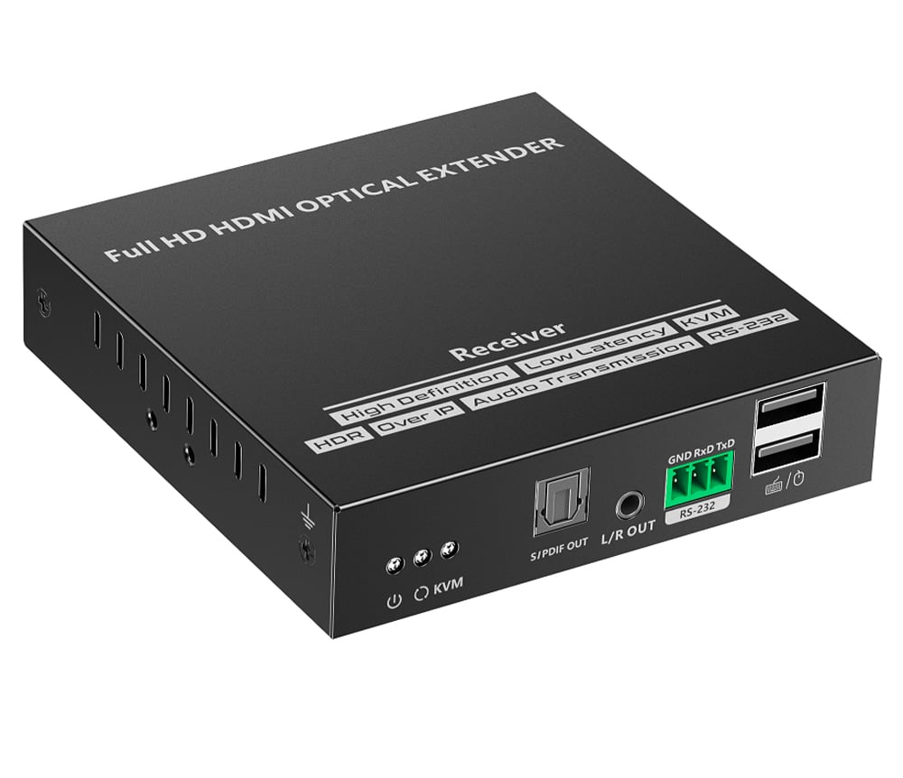 Ricevitore per Extender Ottico KVM HDMI Over IP Full HD Non Compresso fino a 40Km TECHLY NP
