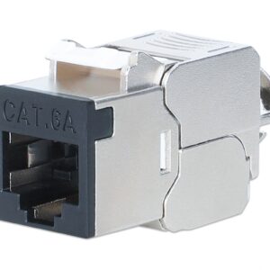 Frutto Keystone RJ45 Cat.6A 10G Slim STP Toolless Nero INTELLINET