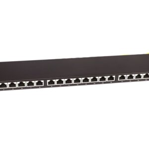 Pannello Patch STP 24 Posti RJ45 19'' 0.5U Cat.6A Nero TECHLY PROFESSIONAL