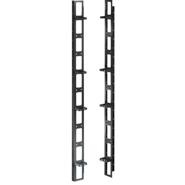 Coppia Canala Gestione Cavi Verticale 42U Nero INTELLINET