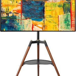 Supporto a Pavimento Cavalletto Tripod per TV LCD/LED/Plasma 32-65'' con Mensola TECHLY