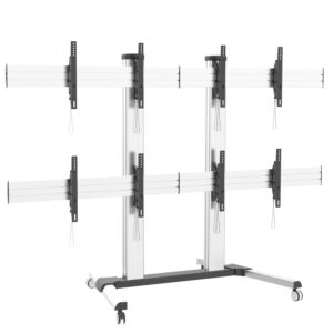 Supporto a Pavimento per 4 TV LCD/LED 32-60'' per Video Wall TECHLY