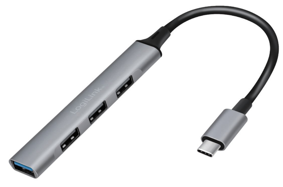 Hub USB 3.0 Ultra Slim a 4 Porte Ingresso USB-C™ LOGILINK