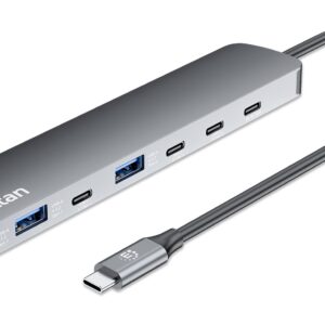 Hub 7 porte USB3.2 10G/5G 4x USB-C&trade; + 3x USB-A con Power Delivery MANHATTAN