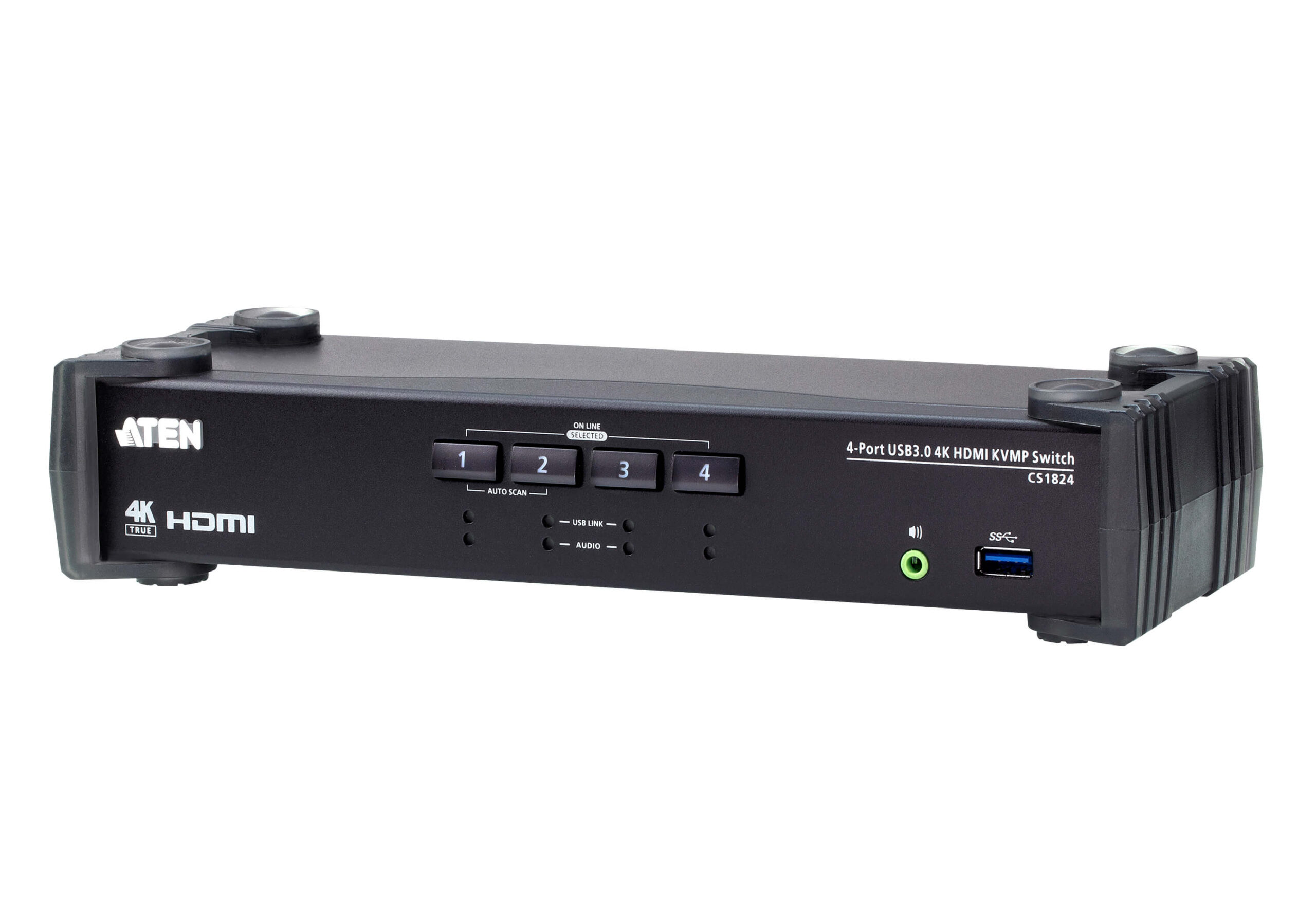Switch USB 3.0 4K HDMI KVMP™ a 4 porte con Modalità Mixer Audio, CS1824 ATEN