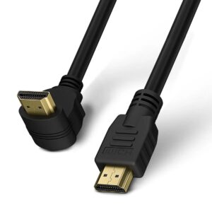 Cavo HDMI&trade; High Speed con Ethernet A/A M/M Angolato 90&deg; 2m TECHLY